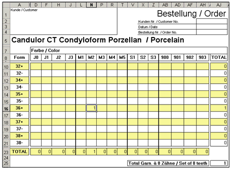 Abb. 2: Screenshot des Excel-Bestellformulars