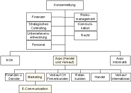 Abbildung 1: Organigramm Axpo Gruppe (vereinfacht)