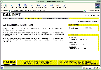 Abbildung 3.1: Einstiegsseite zur Calida B2B-Website