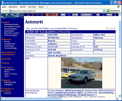 Abbildung 2: Inserateansicht Onlineautomarktplatz. Abbildung 2: Inserateansicht Onlineautomarktplatz.