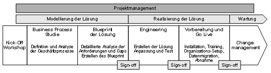 Abb. 4: Projektmanagementmethode von Ramco System