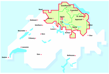 Figure 1.1: The region supplied by the Axpo Group