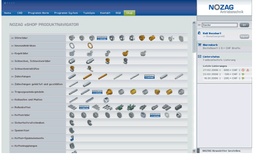 Abb. 3: Die Produktdatenbank im Onlineshop. Abb. 3: Die Produktdatenbank im Onlineshop.