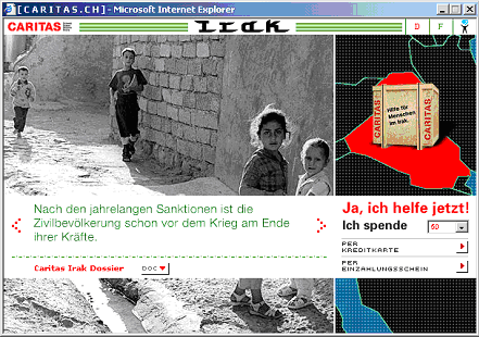 Abbildung 1: Caritas Kampagne zur Irakkrise Abbildung 1: Caritas Kampagne zur Irakkrise