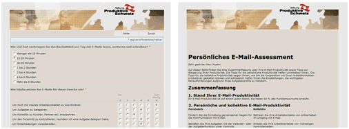 Abb. 3: Graphische Umsetzung der Fragebögen und Assessments Abb. 3: Graphische Umsetzung der Fragebögen und Assessments