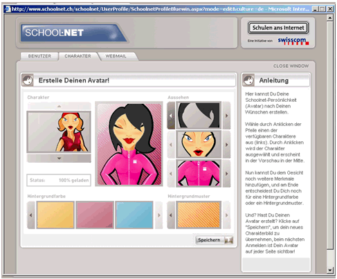 Abbildung 1: Den eigenen Avatar erstellen. 