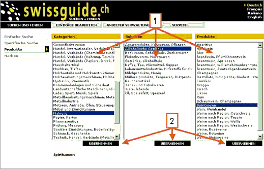 Abb. 7.5: Produkteindex-Suche vorher.