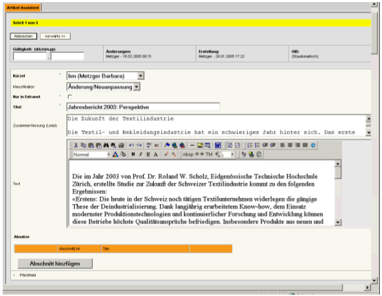 Abbildung 3:Screenshot Webinterface.
