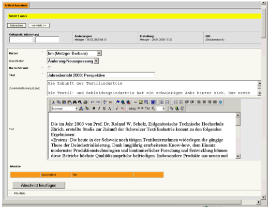 Abbildung 3:Screenshot Webinterface. Abbildung 3:Screenshot Webinterface.
