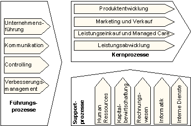 Abbildung 1: Prozessorganisation Visana