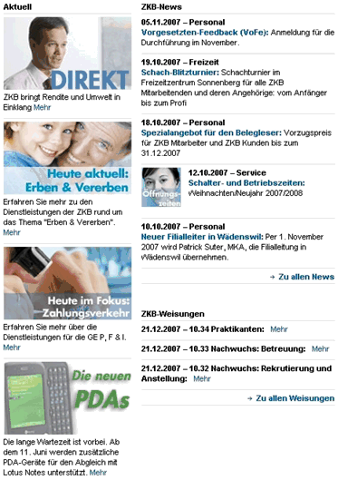 Abb. 2: Screenshot aus dem Internet der ZKB (Testsystem) Abb. 2: Screenshot aus dem Internet der ZKB (Testsystem)