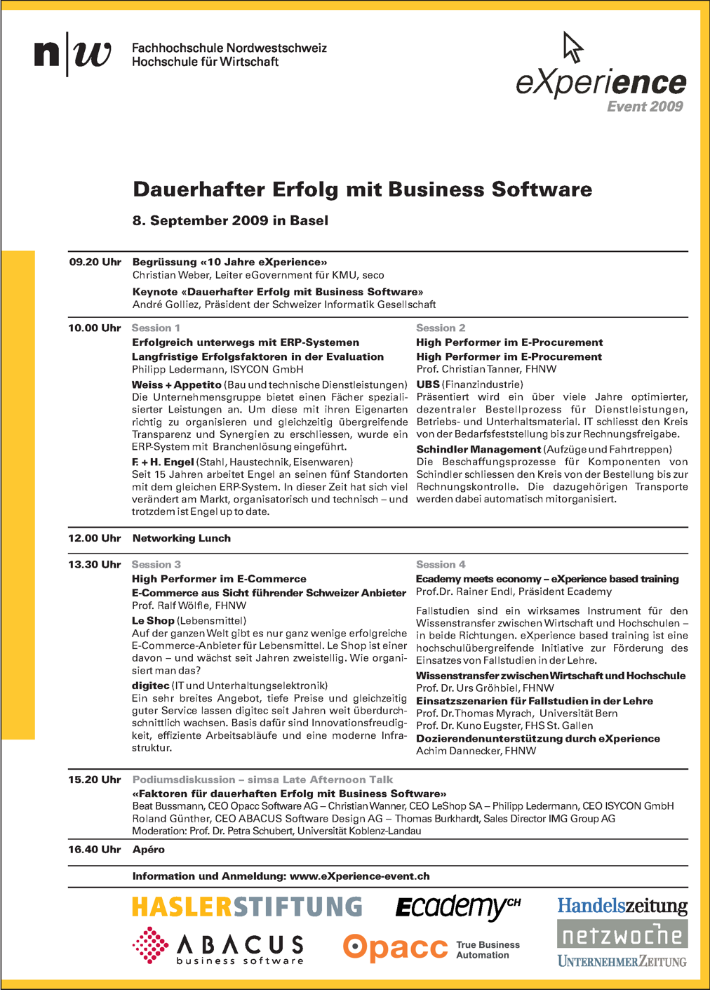 Programmübersicht 2009